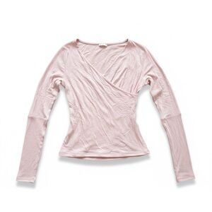 OGL Soft Pink Long Sleeve Wrap Top